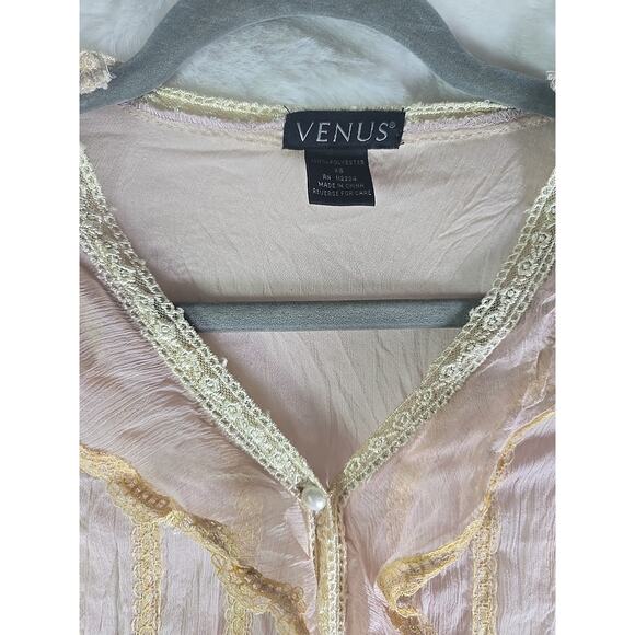 Y2K Pink Lace Babydoll Slip Dress XS Boho Ballet Feminine Coquette Whimsigoth - Picture 7 of 11